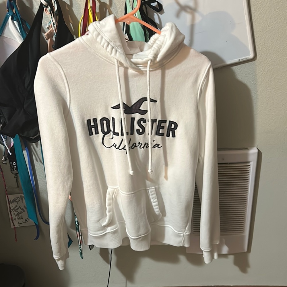 White Hollister Sweatshirt Hoodie